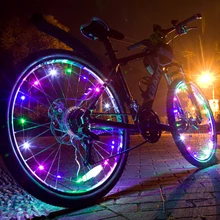 

C5 Bicycle Lights Mountain Bike Festoon Wheel String Light 2M 20 LED Cycling Spoke Wheel Lamp Bike Accessories Camp Night light