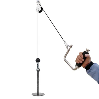 

DIY Lat Pull Down Bar Pulley Cable Machine Attachment System Wrist Biceps Tricep Strength Fitness Home Gym Workout Equipment Set