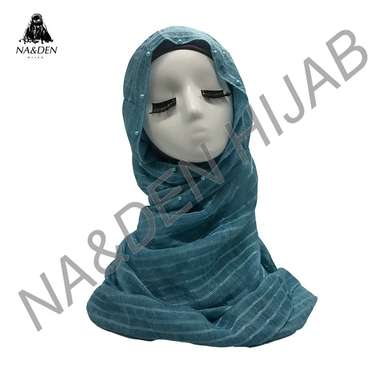 Classical Retro Print Scarf Pearls Lace Women Autumn Paris Yarn Shawl Wrap Soft Voile Scarf Ladies Long Scarves Stoles Hijab