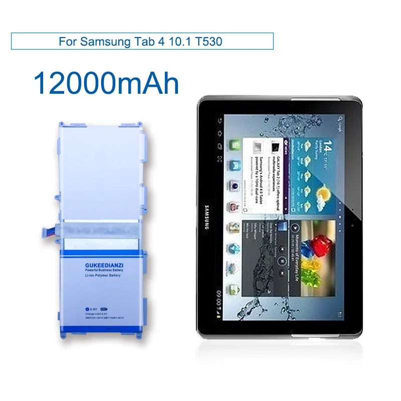 GUKEEDIANZI 12000 мАч планшетный аккумулятор для samsung Galaxy Tab4 Tab 4 SM-T530 T533 T535 T531 T537 EB-BT530FBC+ внешний аккумулятор