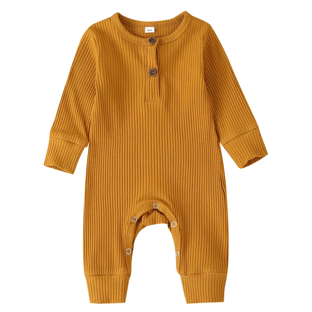 baby bodysuit dress Wholesale 13 Color Baby Clothing Newborn Infant Baby Boy Girl Romper Cotton Ribbed Jumpsuit Solid Clothes Spring Autumn Outfit Baby Bodysuits for boy Baby Rompers