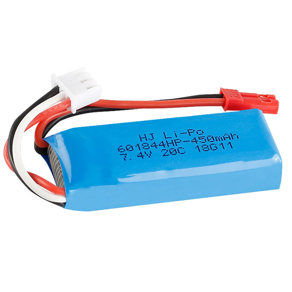 Batterie Lipo 7.4V 450mAh 20C avec chargeur équilibre pour WLtoys RC