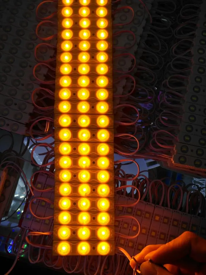 2835 3 светодиода светодиодный модуль с линзой 160 градусов 1 2 Вт постоянный ток DC12V