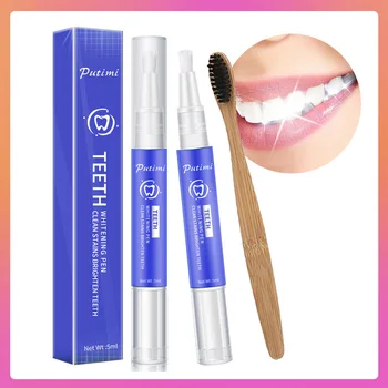 

Teeth Whitening Serum Bleach Gel Toothbrush Pen Cleansing Serum Dental Tools Essence Gel Oral Hygiene Remove Plaque Stains 5ml