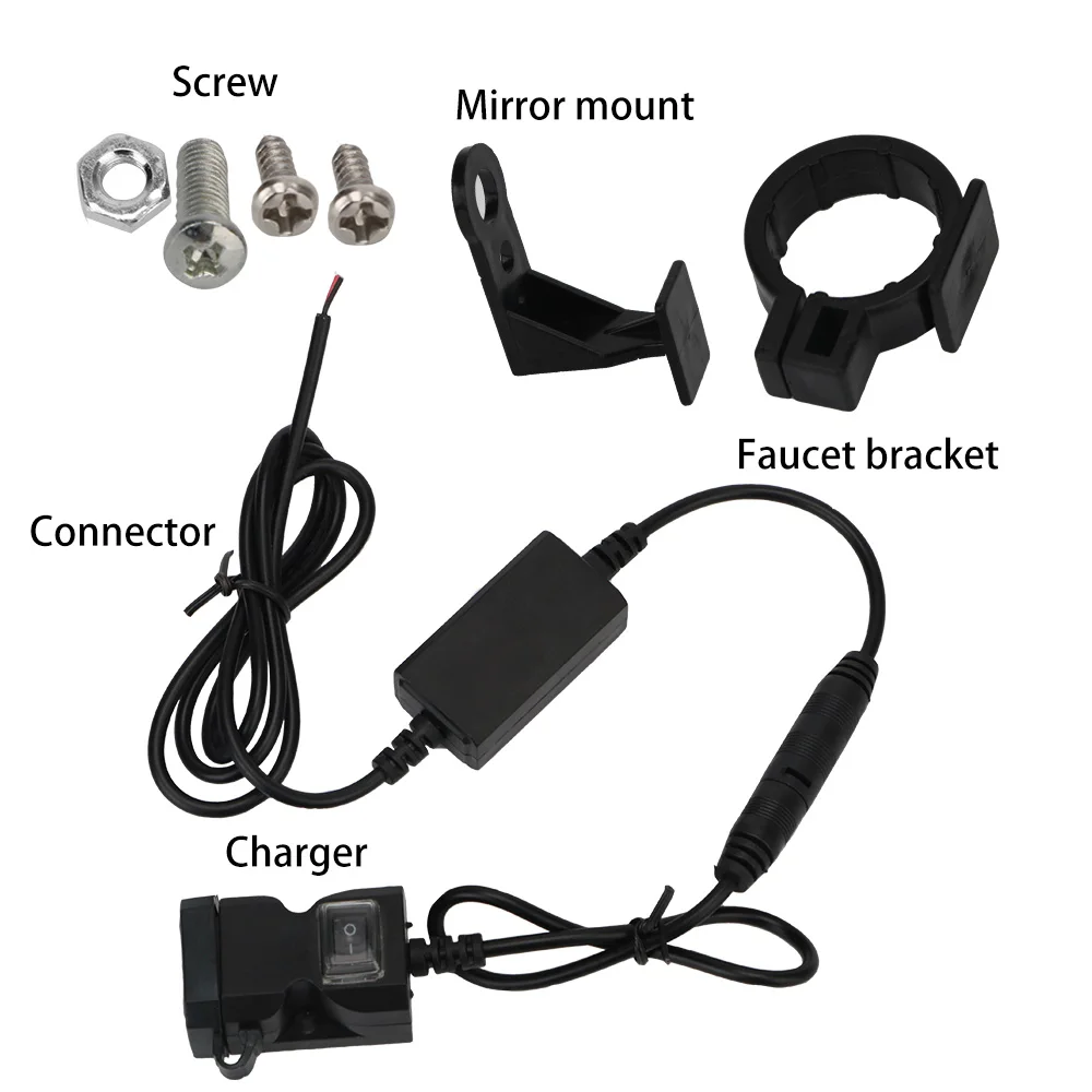 

Зарядное устройство для мотоцикла, 12 В, с двумя USB-портами