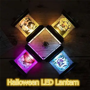 

Witch Lamp Festival Skeleton Light Pumpkin Lantern Battery Flickering Home Electronic Best Gift Display Romantic Pattern