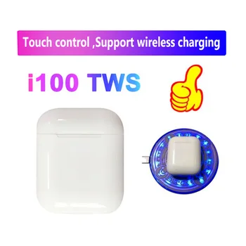 

i100 TWS Replica 1:1 size wireless Bluetooth earphone 5.0 headset 6D bass Touch control earbuds PK i20 i30 i60 i80 i90 tws