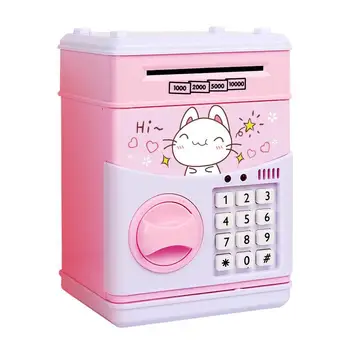 

Piggy Bank ATM Password Money Box Cash Coins Saving Box Bank Safe Box Automatic Deposit Banknote Christmas Gift WJ817