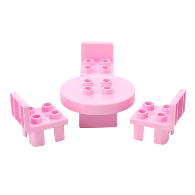 DIY Accessories Bricks Treehouse Base Plate Window House Sofa Furniture Large Particle Big Size Building Blocks Birthday Kid Toy LXF-fire-3