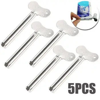 

5pcs stainless steel toothpaste squeezer bathroom accessories cleansing milk toothpaste tube rolling machine toilet