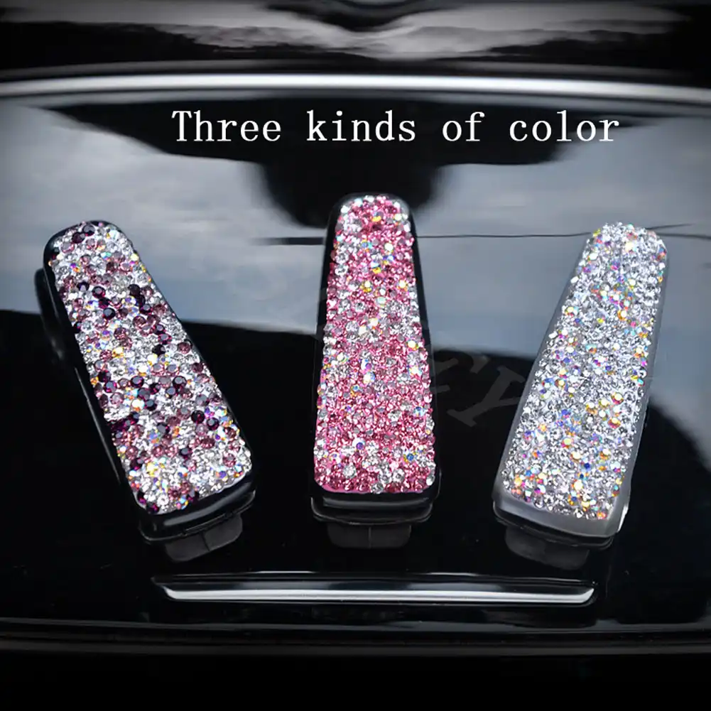 車のメガネクリップ多機能かわいいダイヤモンド マウント車の車のバイザーサングラスホルダーチケットクリップ車のインテリア オートファスナー クリップ Aliexpress