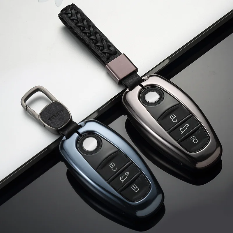 

Aluminium Car Key Case Cover For VW Volkswagen NEW Touareg Key Case Cover For Vw Key Shell Holder Remote Key Wallet