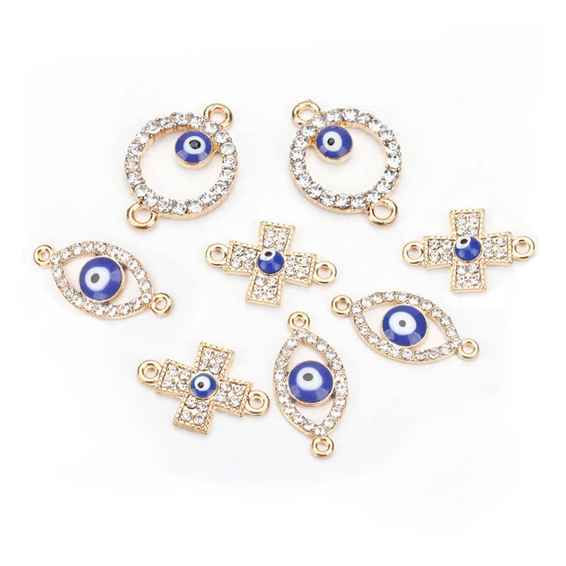 

10pcs/bag Evil Eye Charms Clavicle Pendant Wholesale Necklace Pendant High Quality Diy Jewelry Findings Accessories
