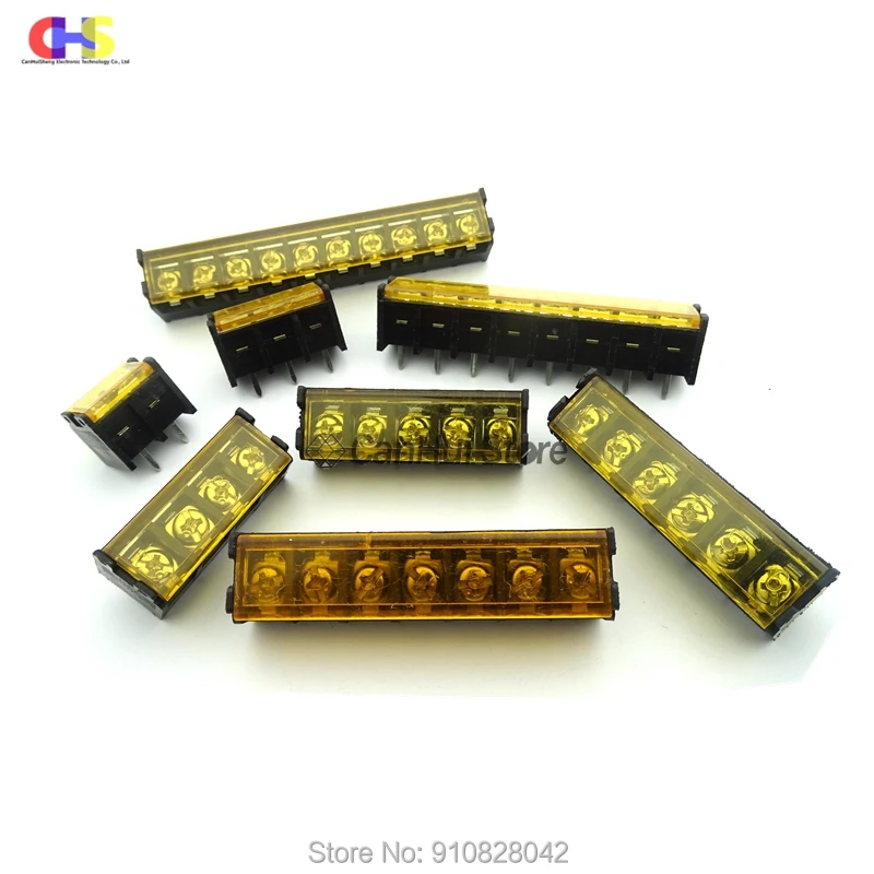 Wire Connectors,Wiring Connector 2/5pcs HB9500-2P 3P 4P 5P 6P 7P 8P 9P 10Pin PCB Screw Terminal Block Connector HB-9500 300V 30A Lid Barrier Terminal 9.5MM Pitch