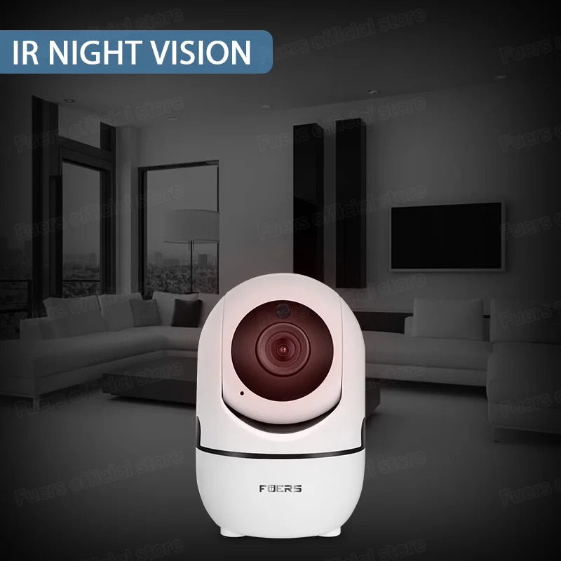 Fuers - Tuya Cámara IP Inalámbrica de Vigilancia Inteligente, Seguimiento Automático, para el Interior del Hogar, con WiFi, Monitor de Bebé, 1080P - Imagen 4