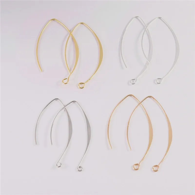 New V-shaped Earring French Earring Hooks Findings Ear Hook Wire Settings Base Settings For Jewelry Making Earrings Accessories