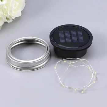 

2PCS Lamp Cover Portable Durable Solar Power Decorative Practical Lid Light Can Light for Garden Backyard Outdoor