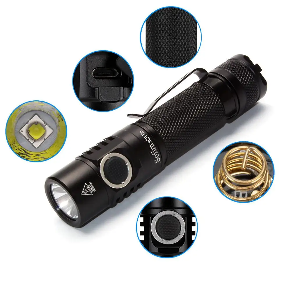 Sofirn SC31 Pro SST40 5000K мощный светодиодный фонарик 2000LM 18650 фонарь USB C перезаряжаемый Anduril
