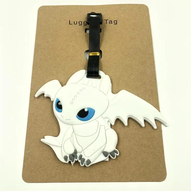 Little dinosaur Luggage silica gel luggage tag Animal Cartoon Suitcase ID Addres Holder Baggage Boarding Portable Label