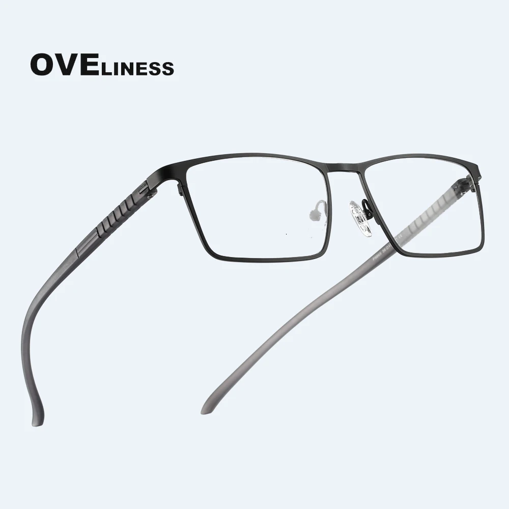 

2020 Titanium Alloy eyeglasses Glasses Frame Men Optical Fashion Square eyewear frames Myopia Prescription Male Metal Full glass