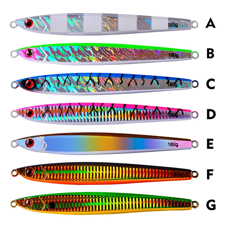 7 шт. джиггинг приманка свинцовая рыба металлическая джиг 190 г 17 см рыболовная с
