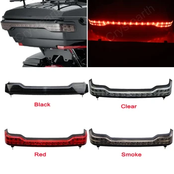 

For 2014-2018 14 15 16 Harley Touring Electra Glide Smoke Clear Red Black Trunk King Wrap Tour Pack LED Tail Brake Running Light