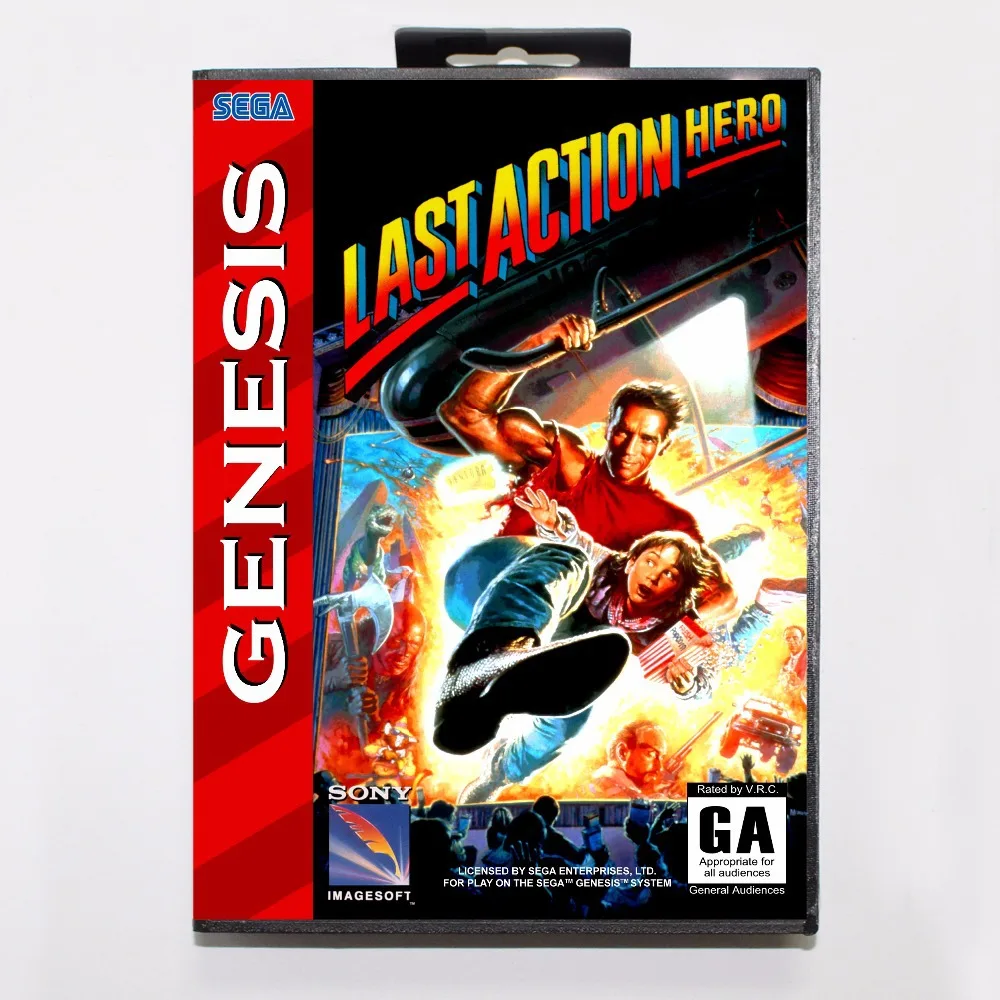 Игральный картридж Last Action Hero 16 бит игровая карта MD с розничной коробкой для Sega Mega