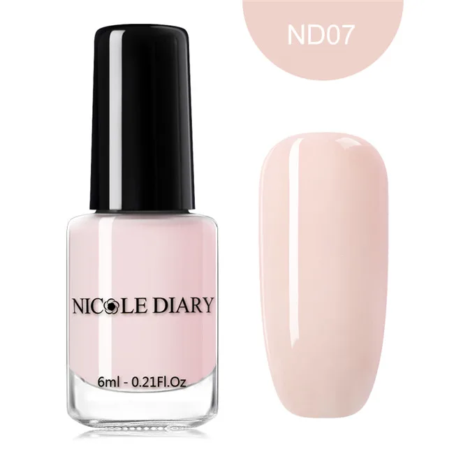 Лиловый NICOLE DIARY 6 мл жемчужный Радужный лак для ногтей отшелушивающийся на водной основе лак для ногтей маникюр Дизайн ногтей Декоративный Лак - Цвет: Лиловый