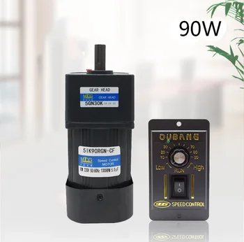 

AC220V 90W 5IK90RGN-CF AC gear speed motor, high torque, reversible, speed motor + speed controller