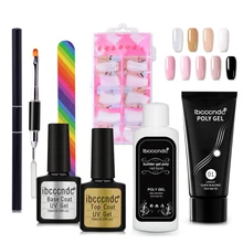 GUJHUI 1 Набор поли гель набор УФ быстрое расширение полигель лак для ногтей двойные формы набор кистей профессиональные Губы Макияж инструменты для дизайна