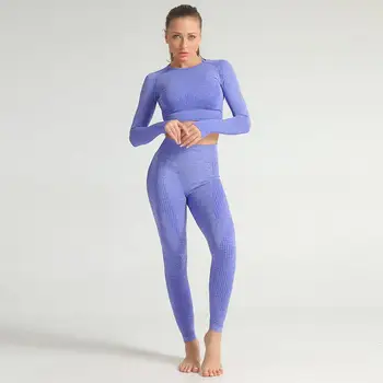 

Women Vital Seamless Yoga Set Gym Clothing Fitness Clothes Sport Suit Seamless Running Tracksuit Sportswear Gym Crop Top Yoga