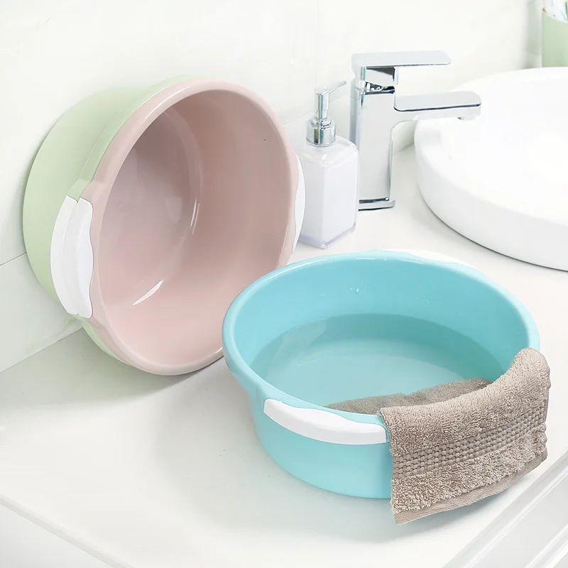 

Household Wash Basin Plastic Pots Large Size Thick Circle Washing Basin Washtub With Washboard Laundry Basin Feet-washing Basin