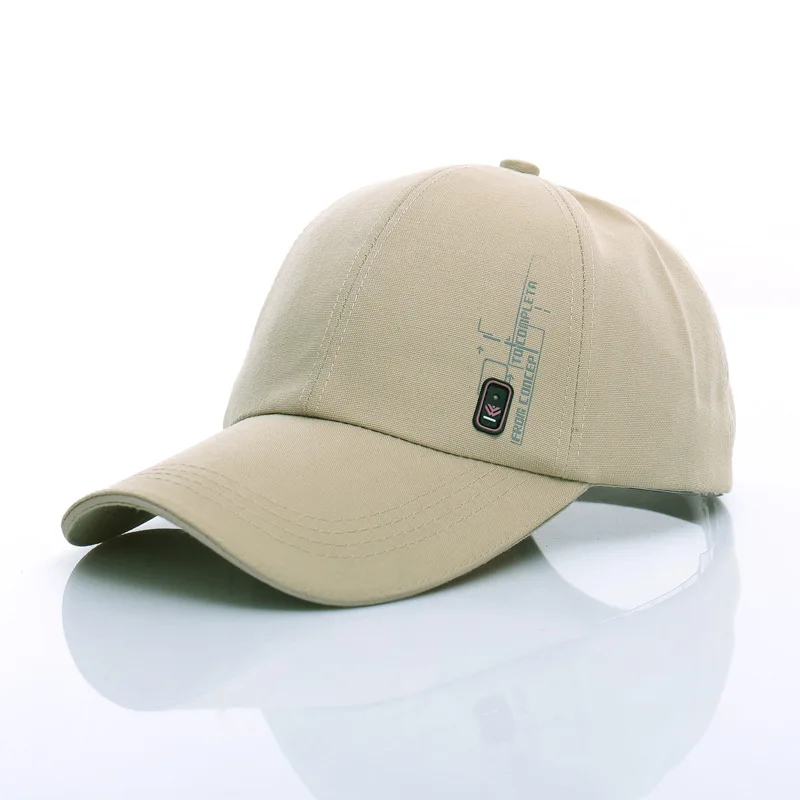 

Snapback Cap Korean Men's Baseball Cap Side Logo Badge Sun Hat Outdoor Sun Hat Cotton Canvas Hat
