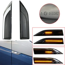 As luzes laterais conduzidas dinâmicas do marcador fluem sequencial pisca a luz do sinal de volta para o caddy mk4 2015-2019 de vw transporter t6 multivan