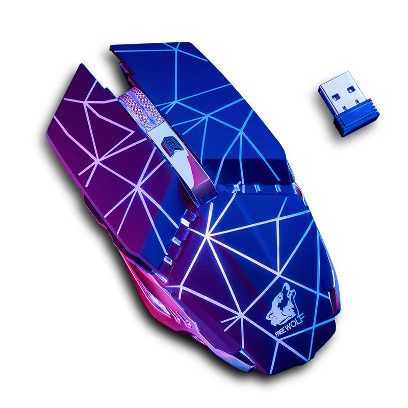 Мышь игровая X11 2 4 ГГц беспроводная бесшумная LED USB эргономичная | Компьютеры и