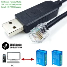 Rs232 ftdi usb para rj11 rj12 6p6c adaptador para stepper leadshine servo motor drive DM432C DM442 DM556 DM856 3DM683 AM882 DM1182