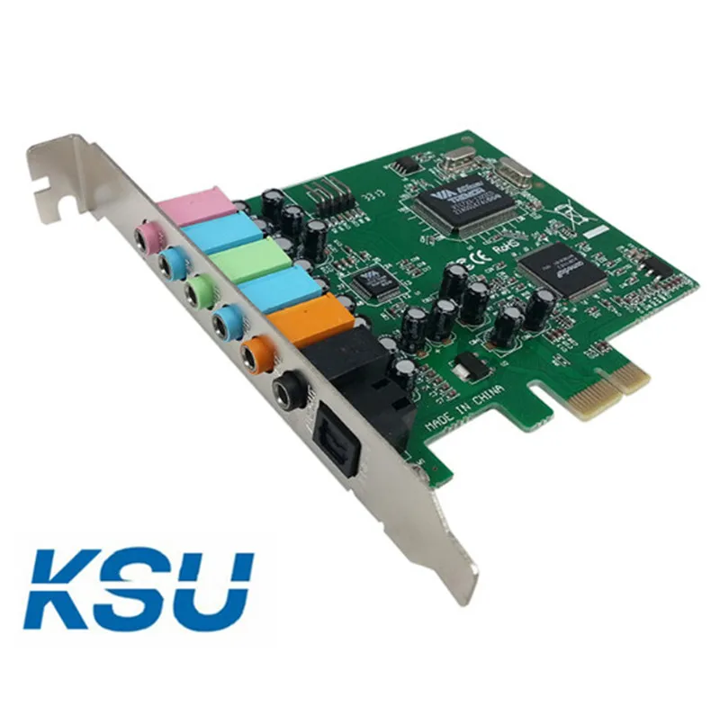 Бесплатная доставка PCI Express PCI-E 7 1 комплект 24-битная частота дискретизации PCI-e