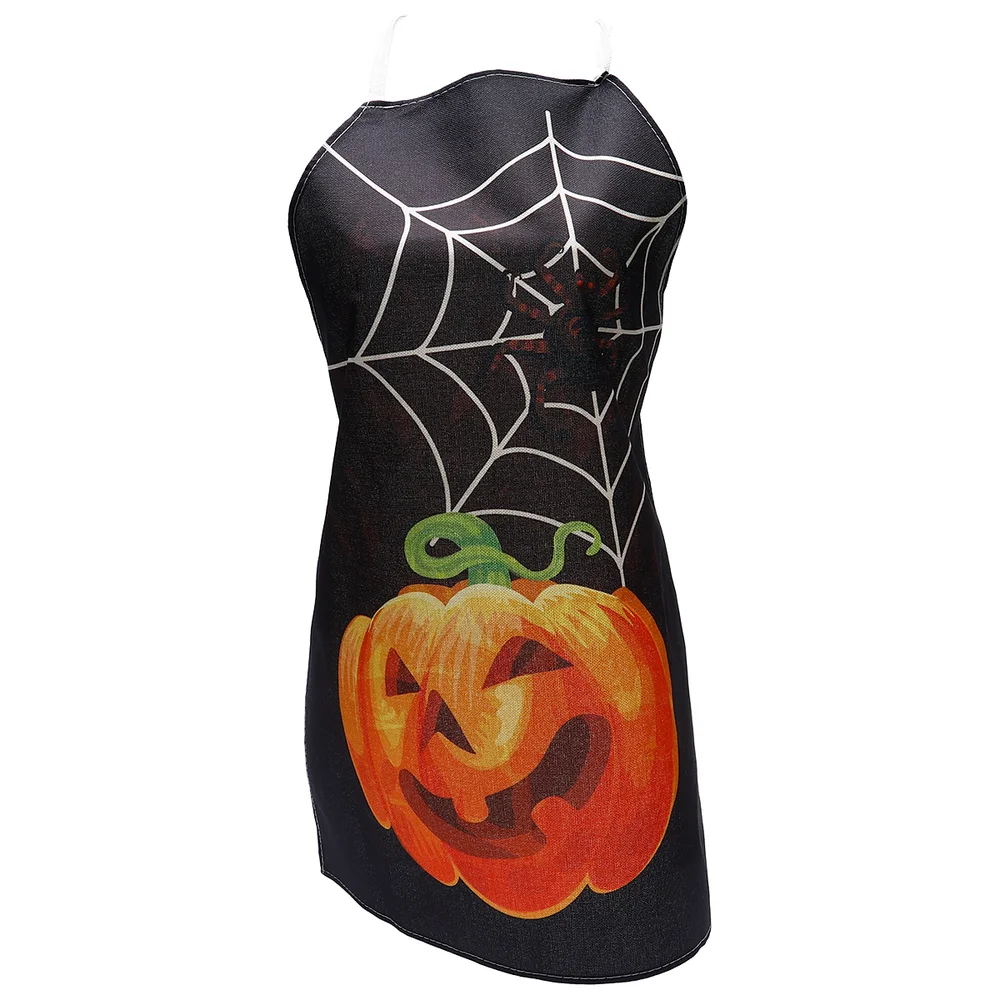 

1Pc Sleeveless Funny Apron Durable Pumpkin Serving Apron Cosplay Pinafore
