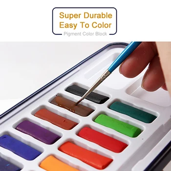 

24 Colors Watercolour Paints Drawing Tools DIY Kits Wooden Peg Doll Paint Pen For Children Educational Montessori Toys Gift