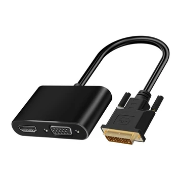 

Productive Converter 2-in-1 DVI to HDMI Audio Adapter VGA Interconnects