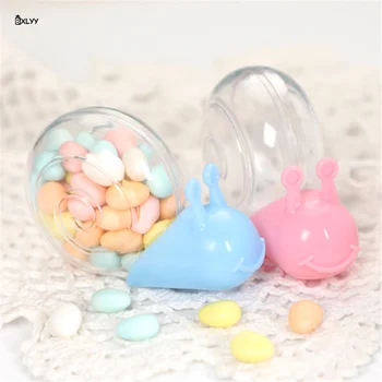

3pc Snail Plastic Candy Box European New Creative Candy Box Child Storage Box Wedding Decor Birthday Christmas Party Decor.8z