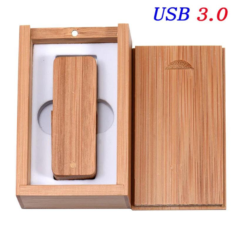 JASTER USB 3,0 Натуральные Деревянные USB+ упаковочная коробка USB флеш-накопитель деревянная Флешка 4G 8GB 16GB 32GB u диск фотографии свадебные подарки - Цвет: Carbonized bamboo