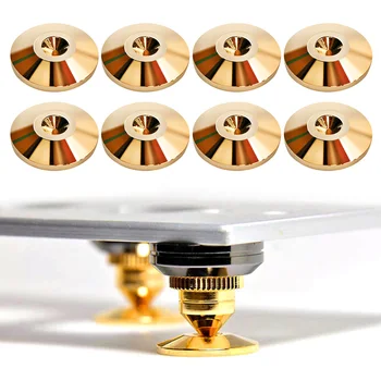 

8pcs CD Amplifier Home Speaker Foot Pads Desk Stand Isolation Copper Suspension Base Stable Spike Floor HIFI Shock Absorber