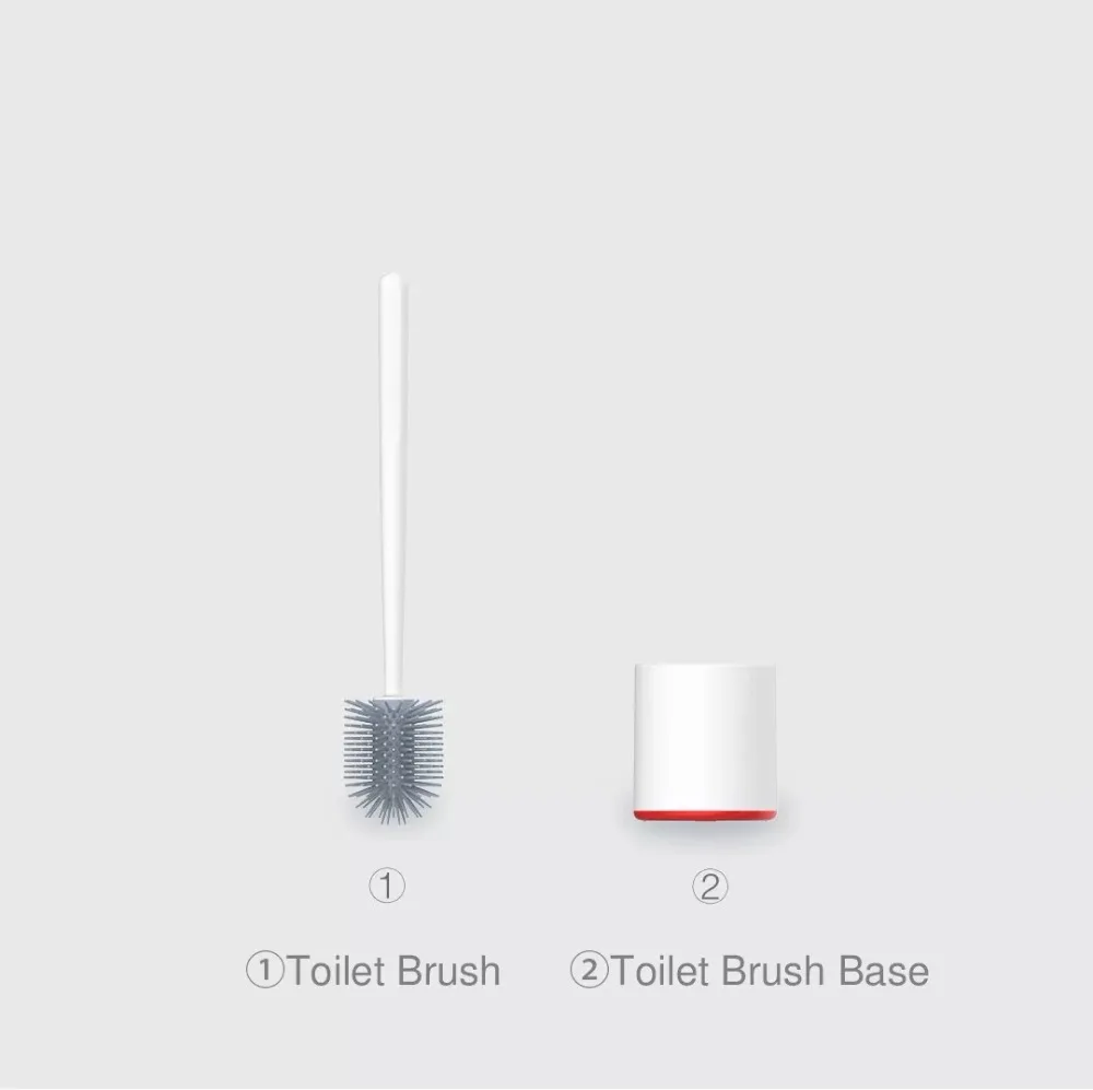 Xiaomi Mijia YJ Vertical Storage Toilet Brush Soft Glue Bristles Toilet Brush and Bracket Set Bathroom Toilet Cleaning Tool