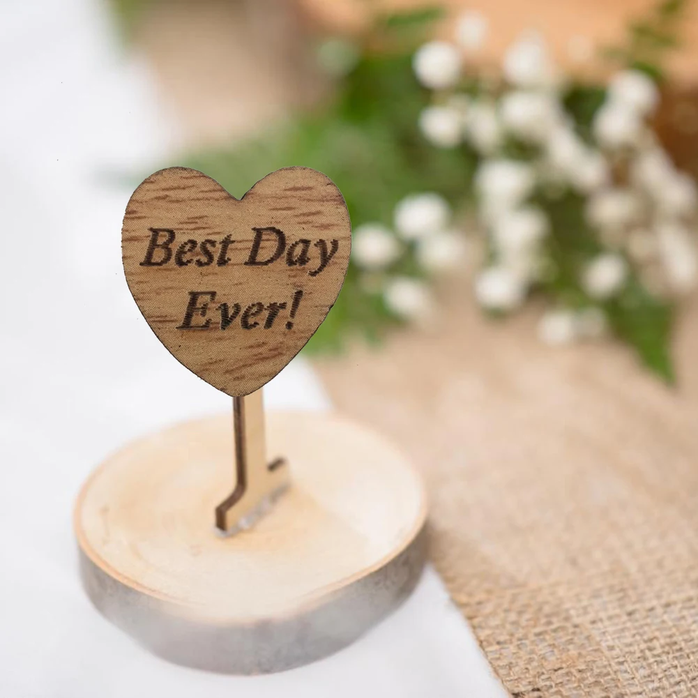 

150pcs Natural Wood Computer Laser Love DIY Heart Shape Letter For Valentine's Day Wedding Decoration Party Gift Shooting Props