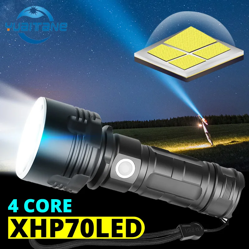 Супермощный светодиодный фонарик XHP70/L2 тактический заряжаемый от USB