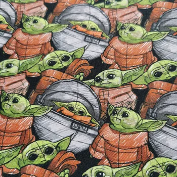 

cartoon characters print cotton fabric for baby cloth bedding cloth DIY sewing handmade material plain cotton tissues for mask