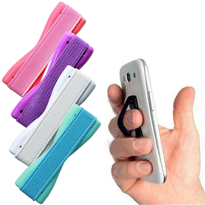 Anti Slip Elastic Band Strap Universal Phone Holder For IPhone For Samsung Smartphone Finger Grip For Mobile Phones Tablets mobile phone stand for desk