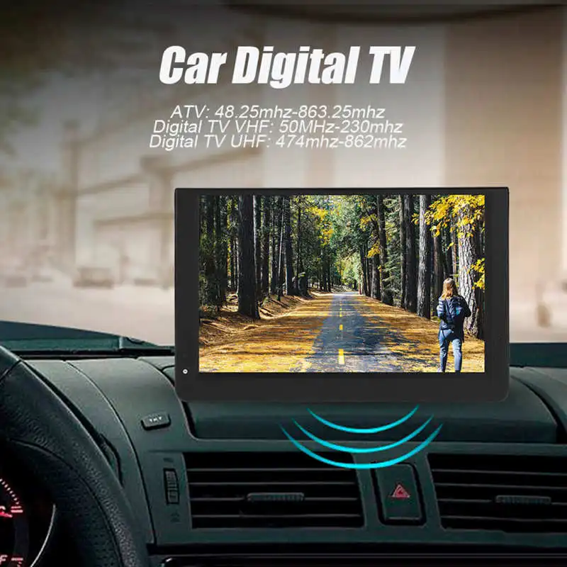 LEADSTAR 12 дюймов Автомобильный цифровой телевизор цветной экран 1080P A TV/UHF/VHF стерео