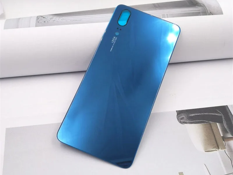 Розовый Для huawei P20 Lite стеклянная задняя крышка батарейного отсека Корпус задняя дверь чехол для huawei Nova 3E/P20Lite запасные части - Цвет: Розовый